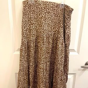 Pink Lily Floral Skirt